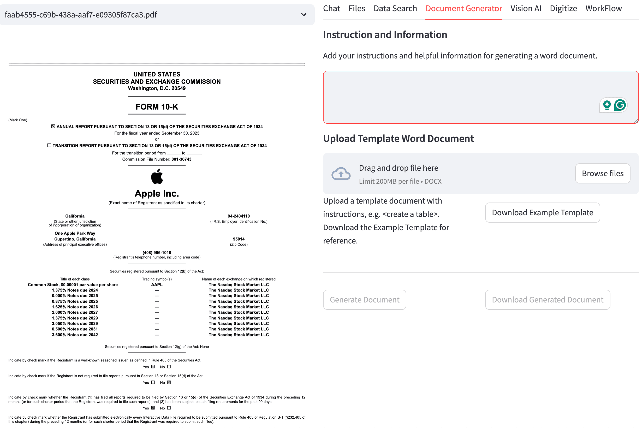 Document Generation